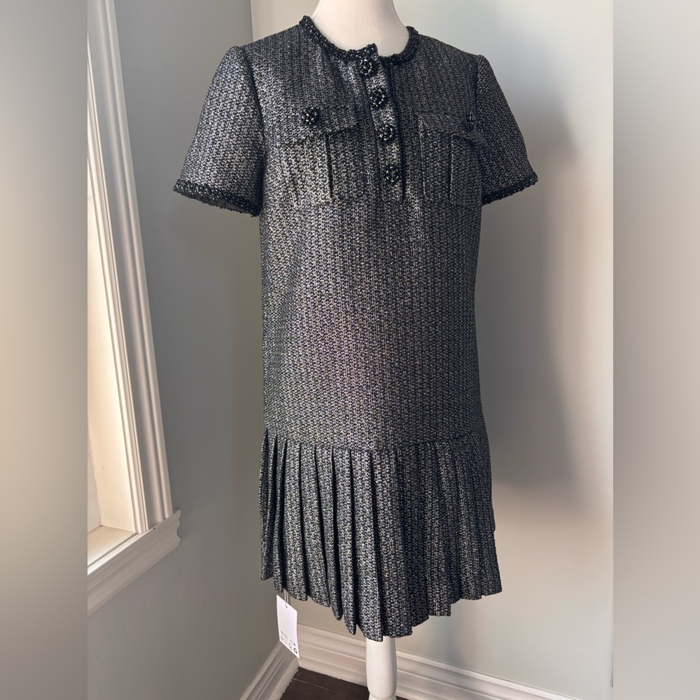 Self-Portrait Black Textured Women’s Dress